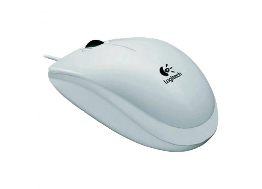 Мышь проводная Logitech B100 (Белая)
